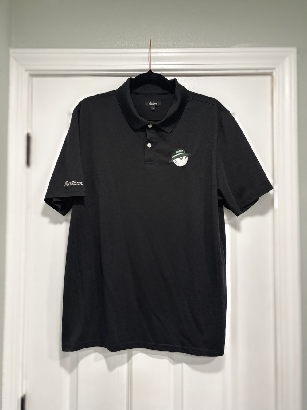 Men’s Malbon Golf Polo Fairway Baldwin  - Black - Medium